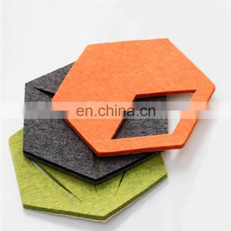 hexagon modern geometric tiles stylish modern office murals felt Office wall decoration