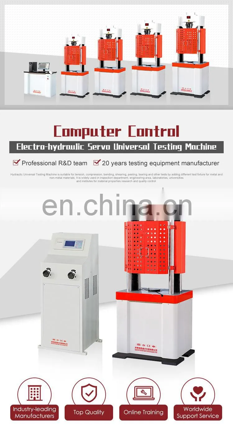 Professional Steel Tensile Hydraulic Press Testing Machine