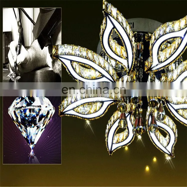 Factory price hot sale led fancy crystal ceiling light for living room