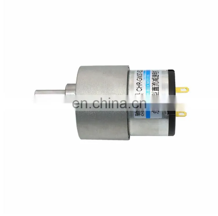 ChiHai Motor CHR-GM37-520 12v 24v Brush DC Motor With 37mm Metal Gear Box for Smart Car DIY Robot Parts