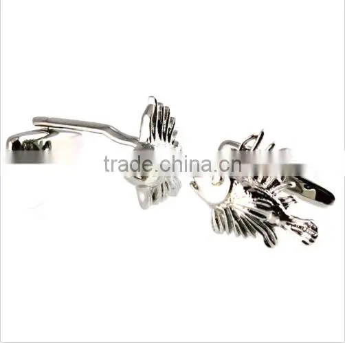 Men's Cufflinks Fish Silver Cuff Lins for shirt 19mm M3084