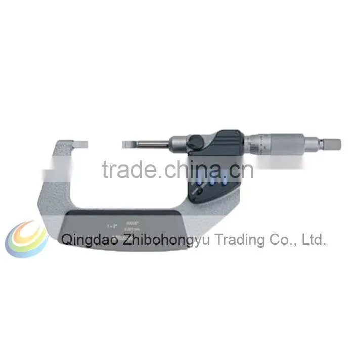 Mitutoyo 422-271 LCD Blade Micrometer, Ratchet Stop, 0-25mm Range, 0.001mm