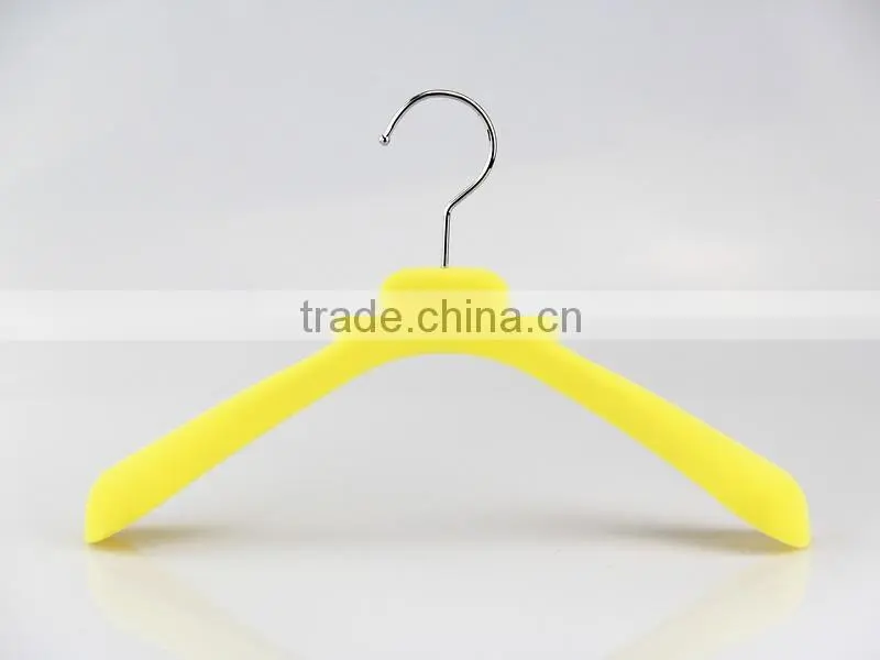 IMY-324 yellow velvet colored hanger for kids velvet cute hanger