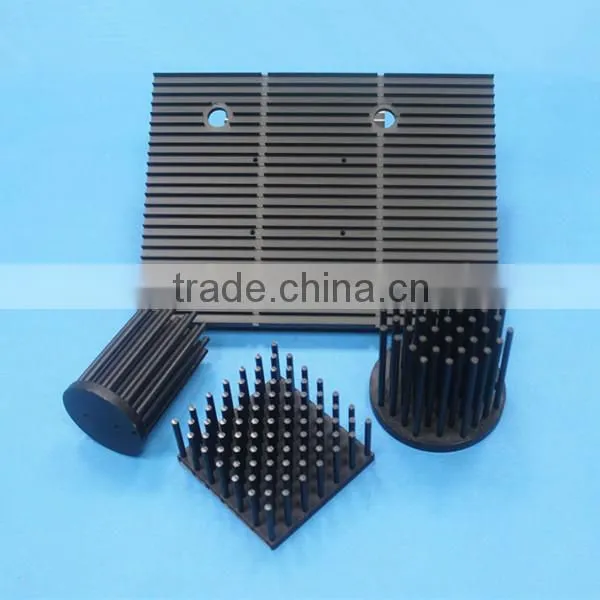 Customized cnc high precision black anodizing aluminum heatsink