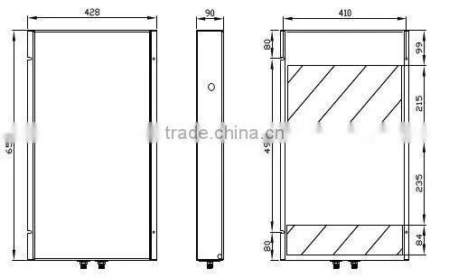 1650W industrial circular water cooled heat exchanger