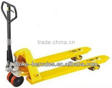 Reliable hand truckCasting Pump Hydraulic Cylinder Manual Hand Forklift/Storage rack trolley