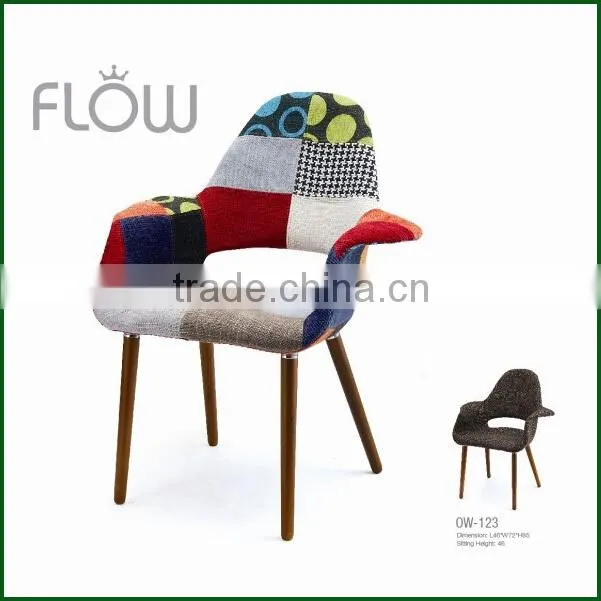 fabric chair furniture orange upholstered restaurant chair