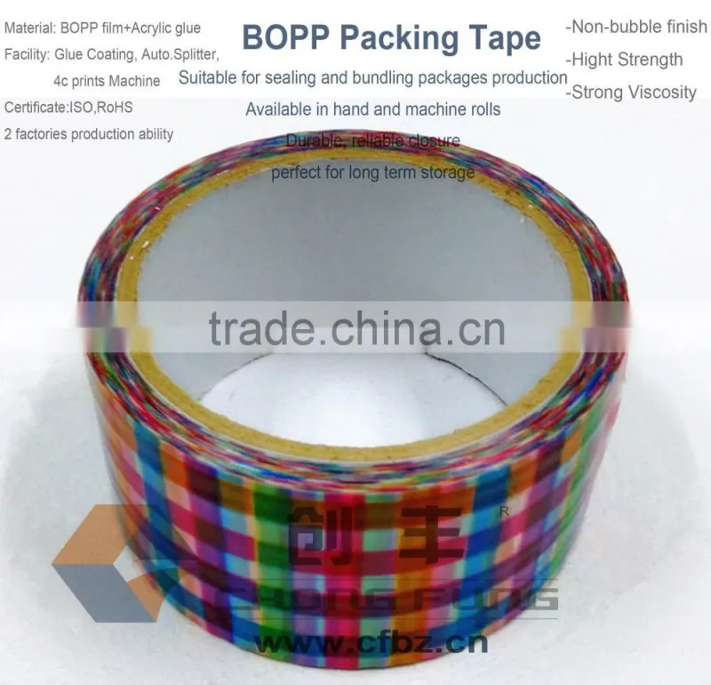 Hot Sales Colorful Adhesive Custom Logo Printed Bopp Packing Tape