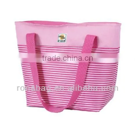 2014 insulated zippered tote shopping cooler bag with handle