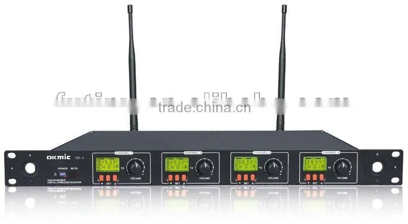 OKMIC UHF/PLL 4 Channel Conference Room Microphone System