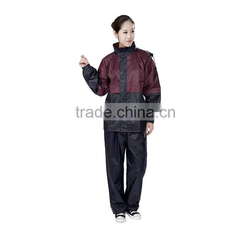 2014 wholesale adult raincoat rainproof jacket and pants