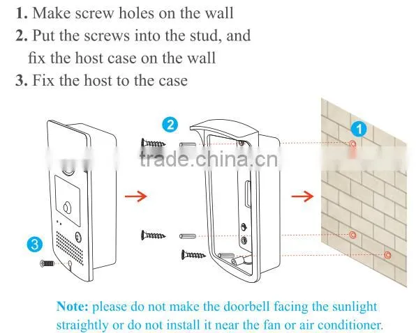 Wifi Video Door bell Phone App DIY Home Security Alarm Burglar System