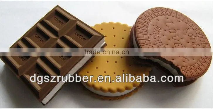 2013new design of colorful chocolate design,Soft pvc cover Mini notebook with good scent