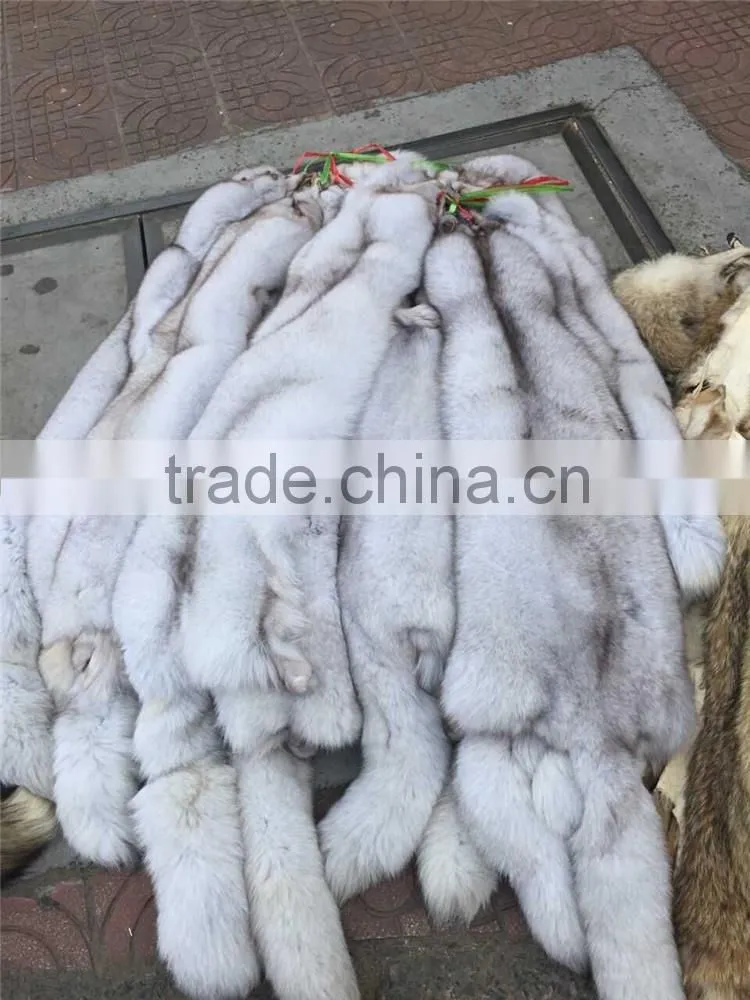 New Arrival Silver Blue Fox Fur Plate Clothing Raw Material