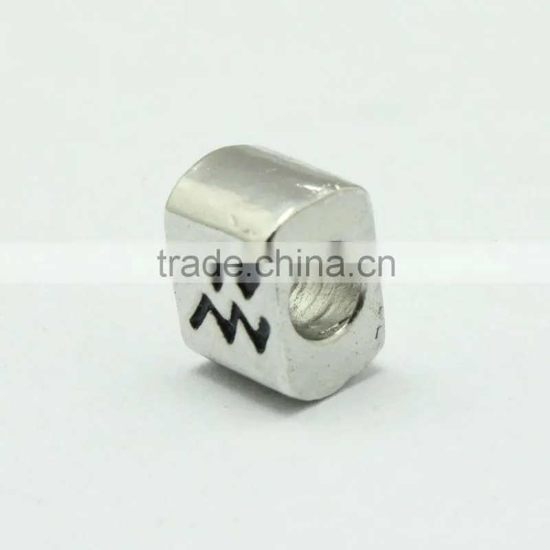Antique Square Shape Silver Metal Beads, Hot Jewelry Bracelets Accessories
