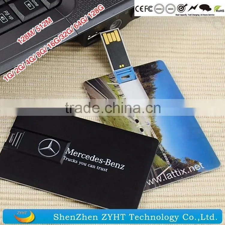 Custom Promotional USB Drives credit card 1g 2g 4g 8g 16g 32g 64g USB Flash Drive