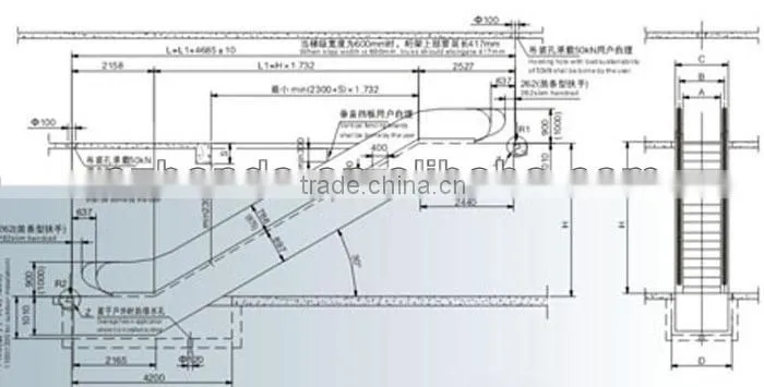 Indoor & Outdoor 1000mm Passenger Escalator