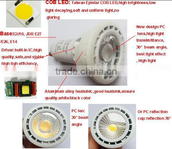 COB Led 6w GU10 Spot sharp factory gu10 housing
