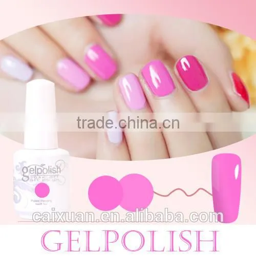 2015 fashionable color Nail art soak off UV gel nail polish colors with free sample