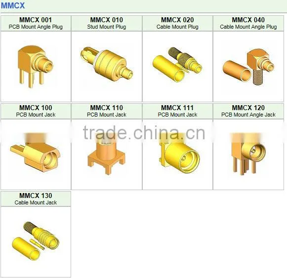 MMCX Female Straight PCB RF Micro Coaxial Connector