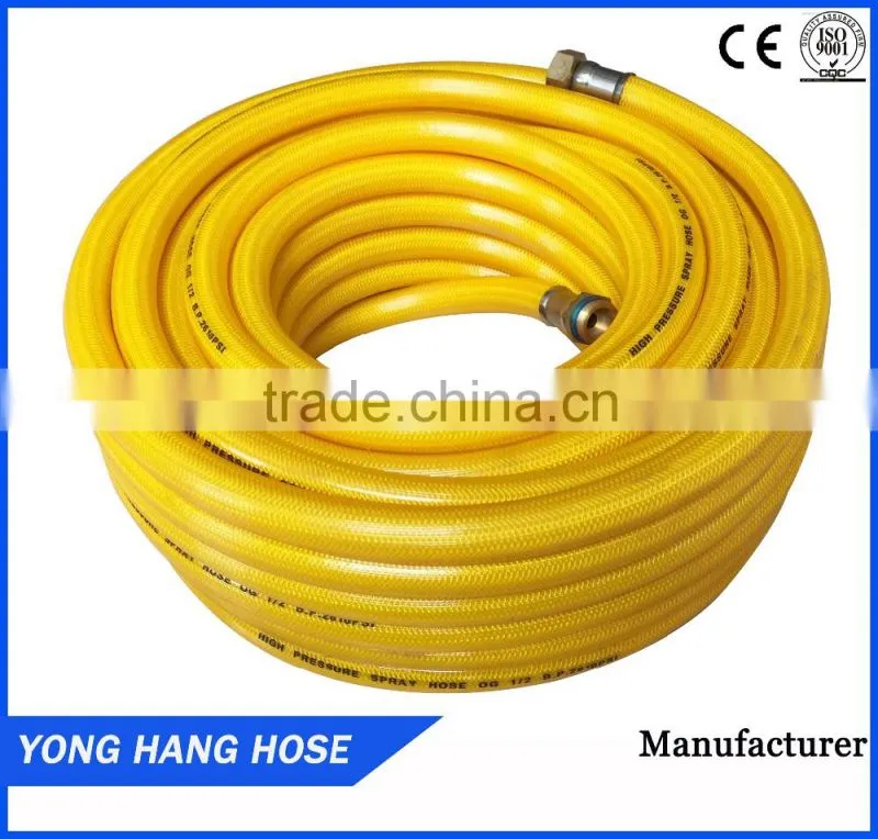 YONG HANG PVC YELLOW BRAIDED 1/2 FOR AGRICULTRAL HIGH PRESSURE SPARY HOSE