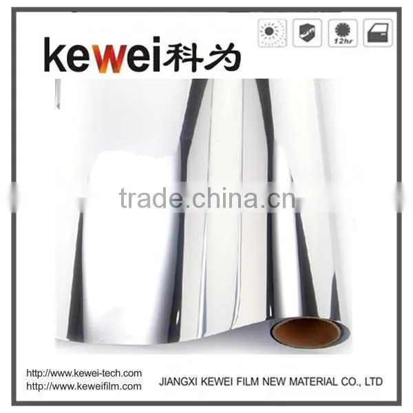 High heat resistant Double-side silver building window film covering with high UV protection