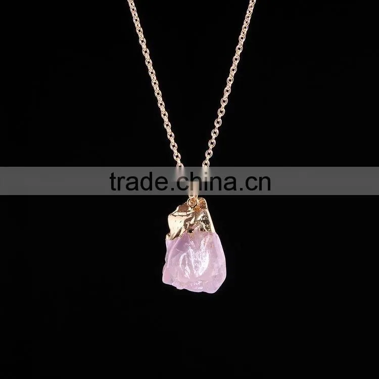 Latest Design Druzy Necklace Drusy Pendant Charm Necklace Agate Connector Pendant Necklace Gold Jewelry SMJ0123
