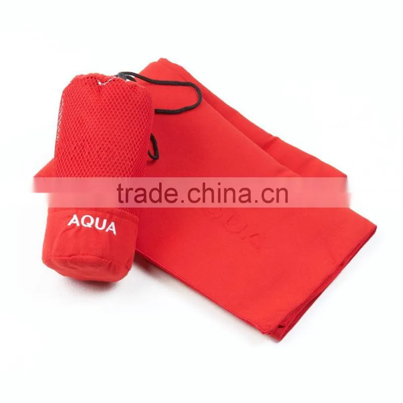 Zip Pocket Embroidery Custom Microfiber Gym Towel