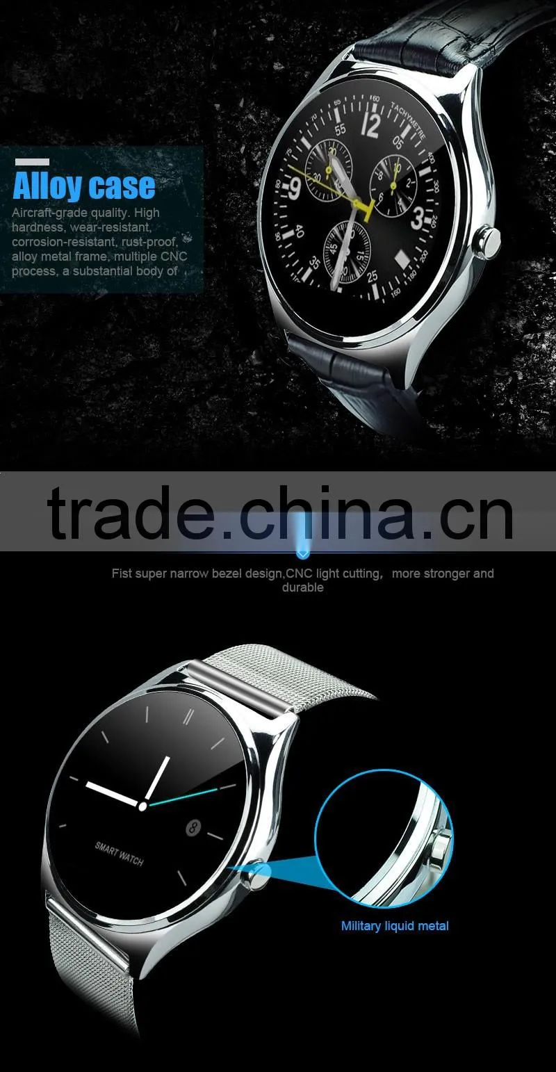 Time US03 extreme slim bluetooth 3.0 long standby time heartrate test smart watch