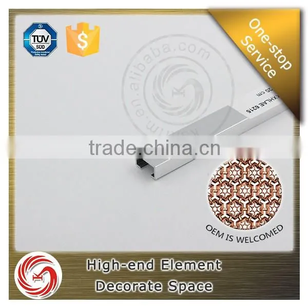 Hotel application u shaped white polish alumium listello