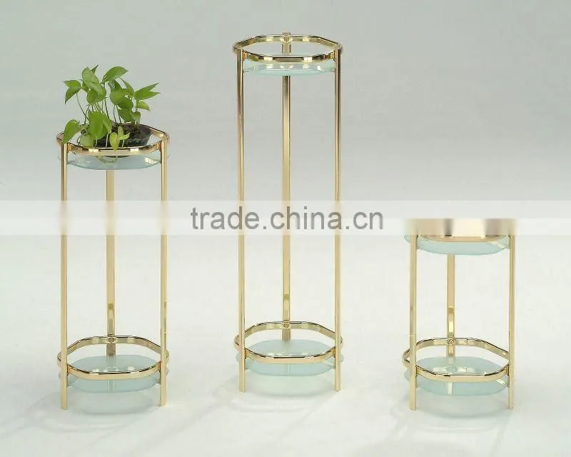 Golden Metal Indoor Plant Stand