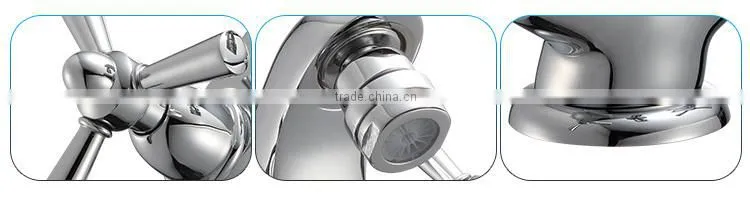 Popular Dual Rotary Handles Brass Wash Basin Mixer Water Tap