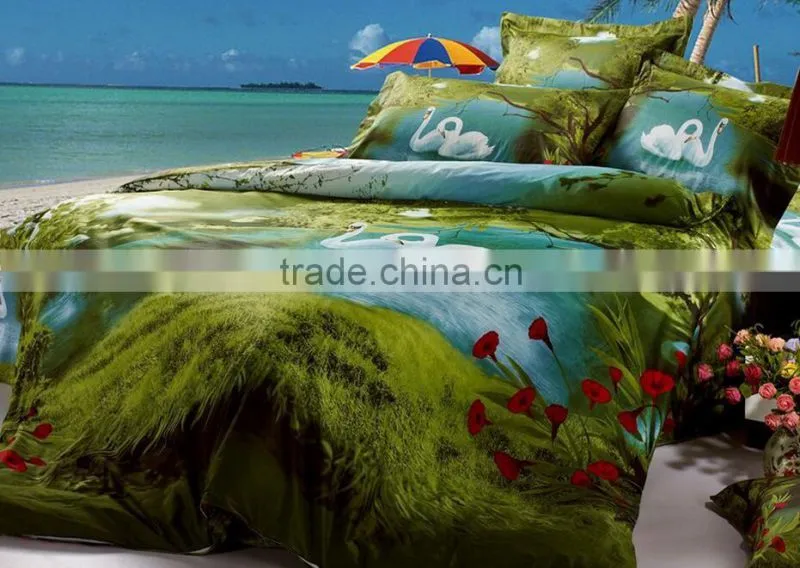 High Quality 100% Cotton Custom 3D animal Printing Bed Set