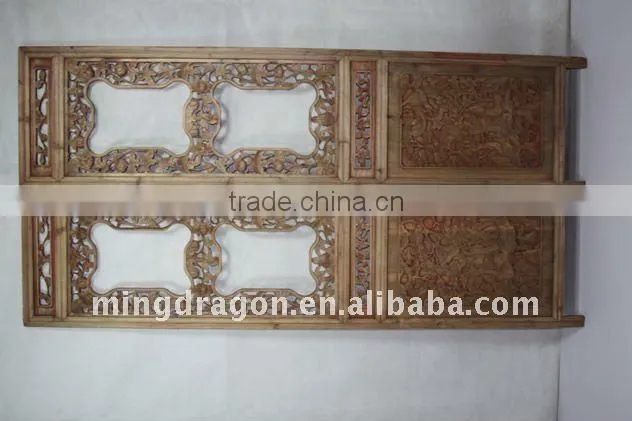 chinese antique natural carved screen