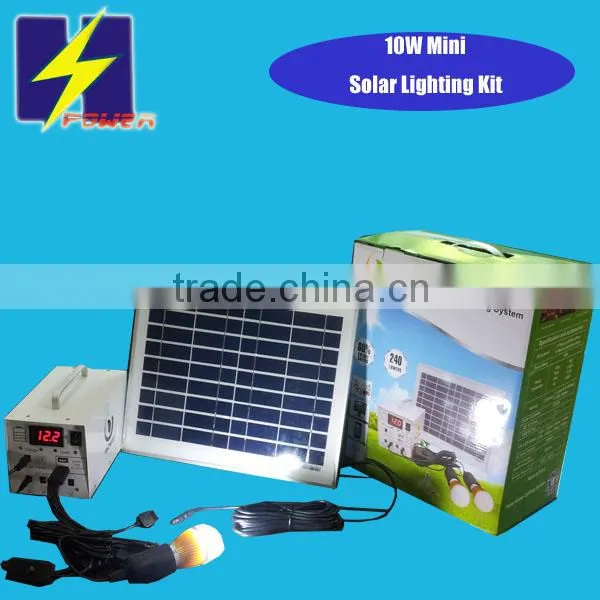 10w mini 12v solar led lights kit for home system