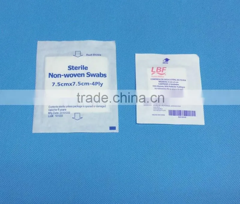 Non-Woven Dressing Pad, Low allergy adhesive