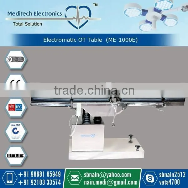 Electronic Hydraulic Operation Table C Arm Compatible Fully Remote