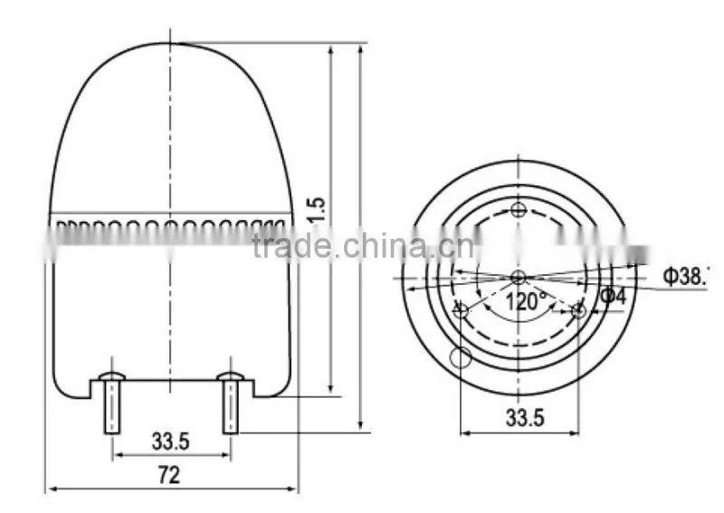 CNTD High-tech Sound Type Warning Lights Steady Light /Flashing Light With Buzzer C-2071J