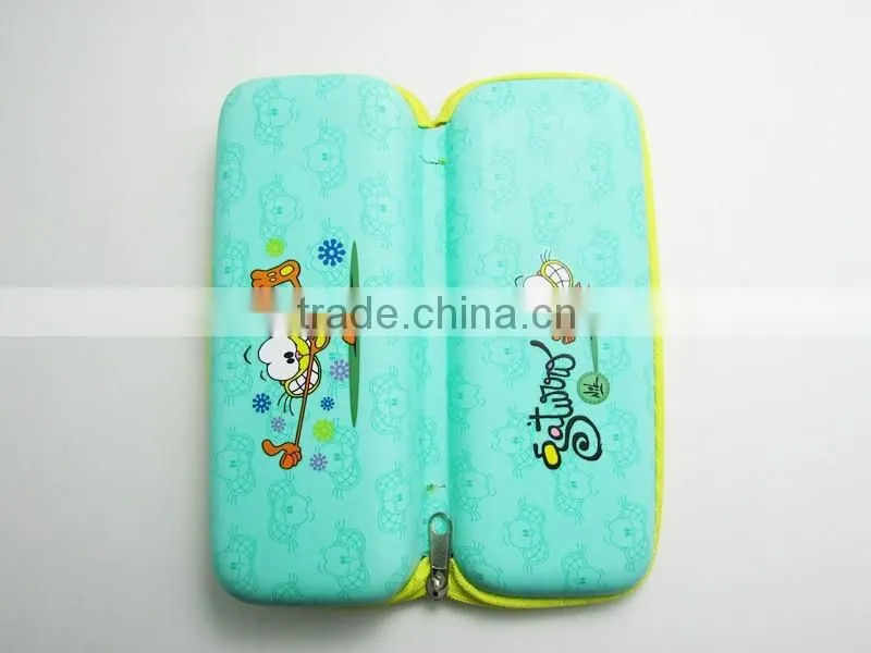 coloured printing eva zipper glasses case for children