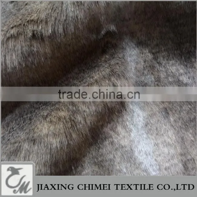 pile length 25mm two color jacquard faux fur tip-dyed faux fur