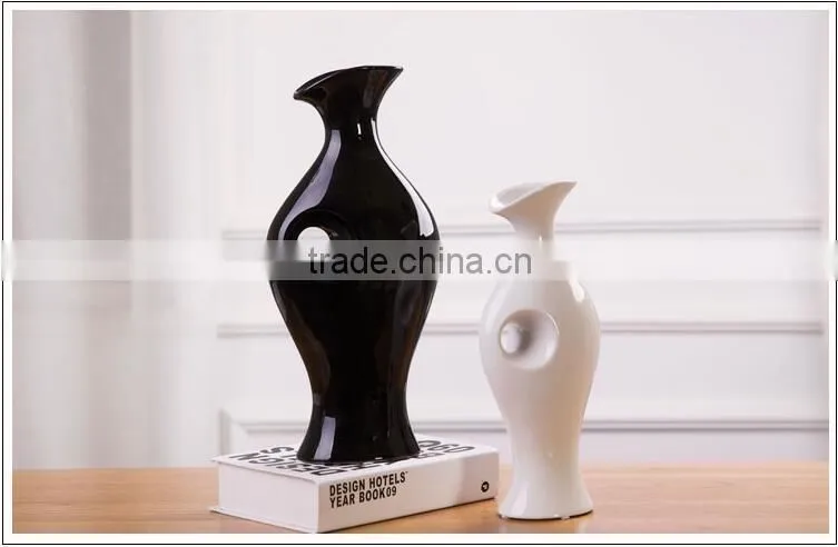 2 pieces set table decoration interior decorative ceramic vase from factory