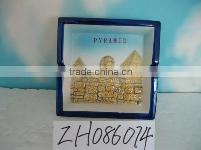 handmade round ceramic fridge magnet souvenir