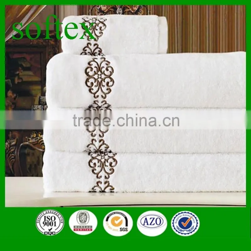 white color combed cotton terry hotel towel
