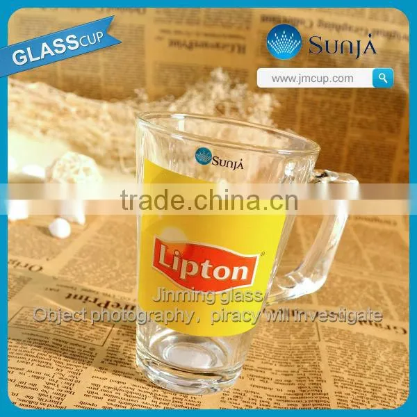 Top quality drinking tea glass glassware emo lipton tea cup