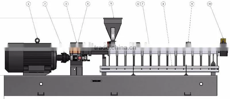 Engineering Plastic Rod Bar Extrusion Machine Extruder