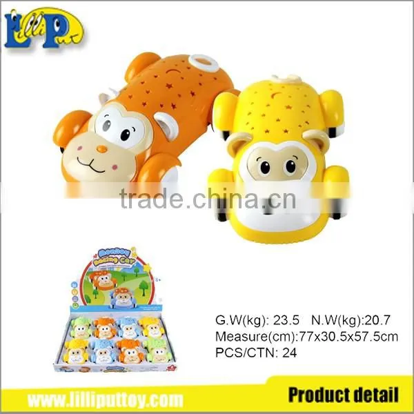 Creative design funny racing monkey car toy