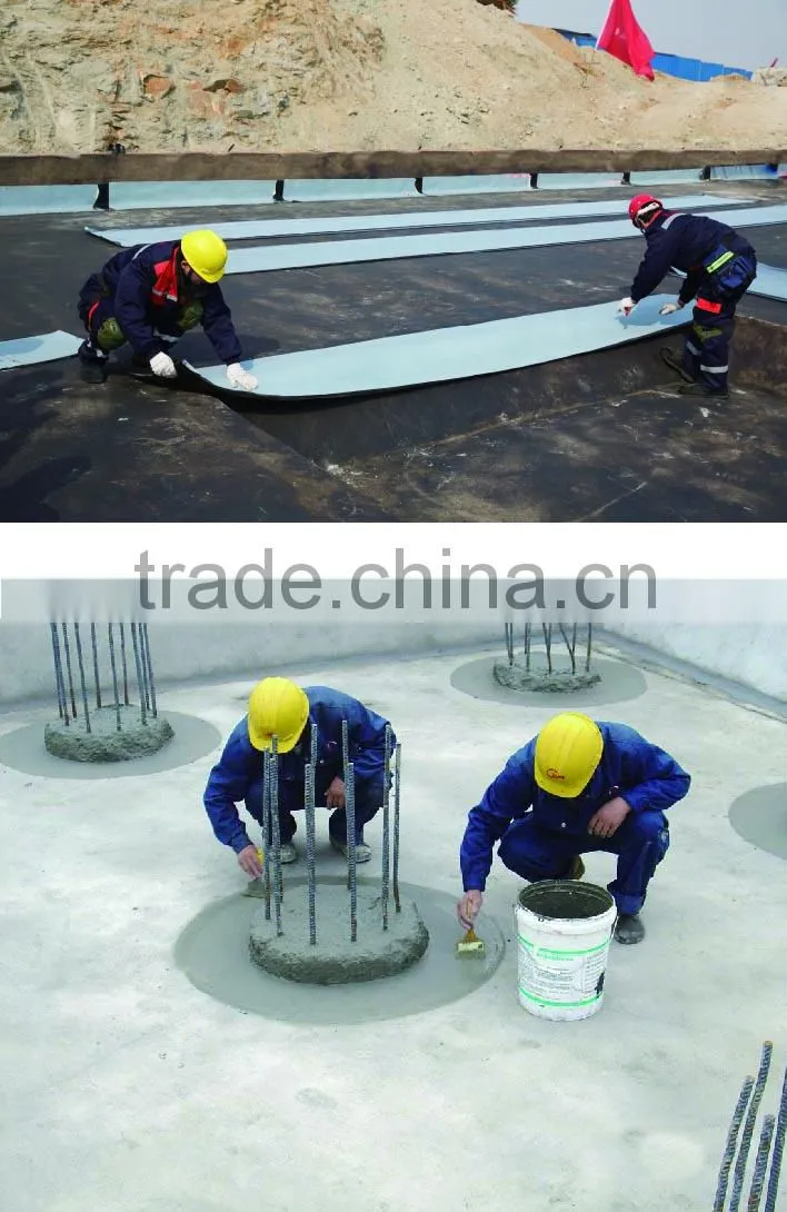 Rapid response glue and imported Cross Laminated film self adhesive waterproof membrane