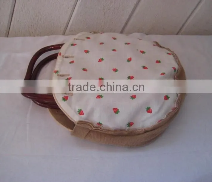 Bermuda bag, reversable purse, Vintage beige fabric handbag, bags and purses, pocket handbag