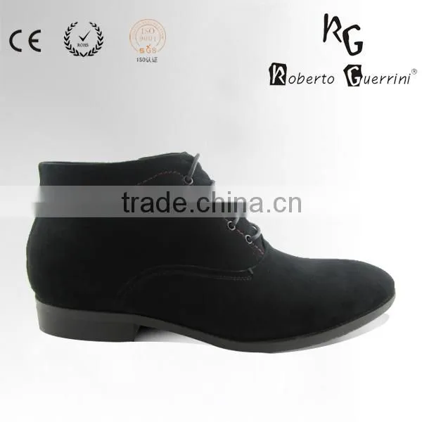 Black Patent Genuine Leather Ankle Boot for Men