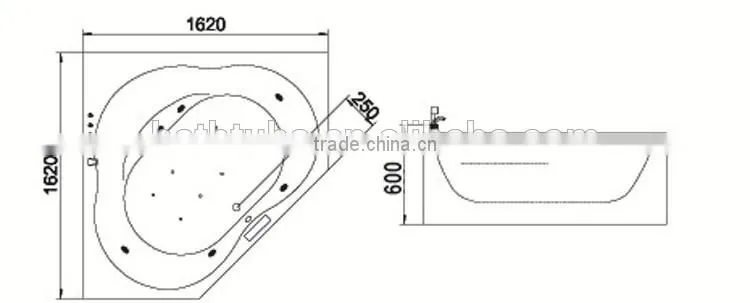whirlpool bathtub massage water jet,massage bathtub,sex-spa-massage-big-bathtub with UPC